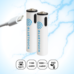 BLUETOUCH USB-C rechargeable AAA battery