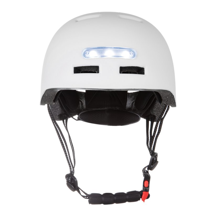 Biztonsági sisak LED BLUETOUCH – fehér, matt - Méret: L