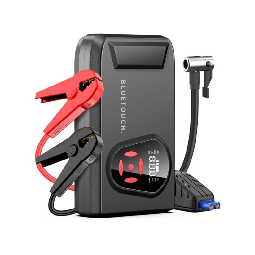Indító 20 000 mAh kompresszorral és 3000 A BLUETOUCH kimeneti árammal