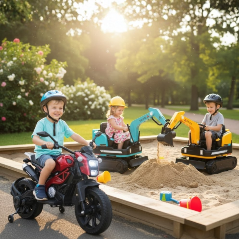 Children's electric excavator BLUETOUCH - blue