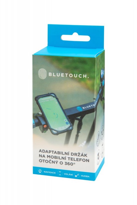 Držák na mobilní telefon 360° pro elektrokoloběžky BLUETOUCH - gumový