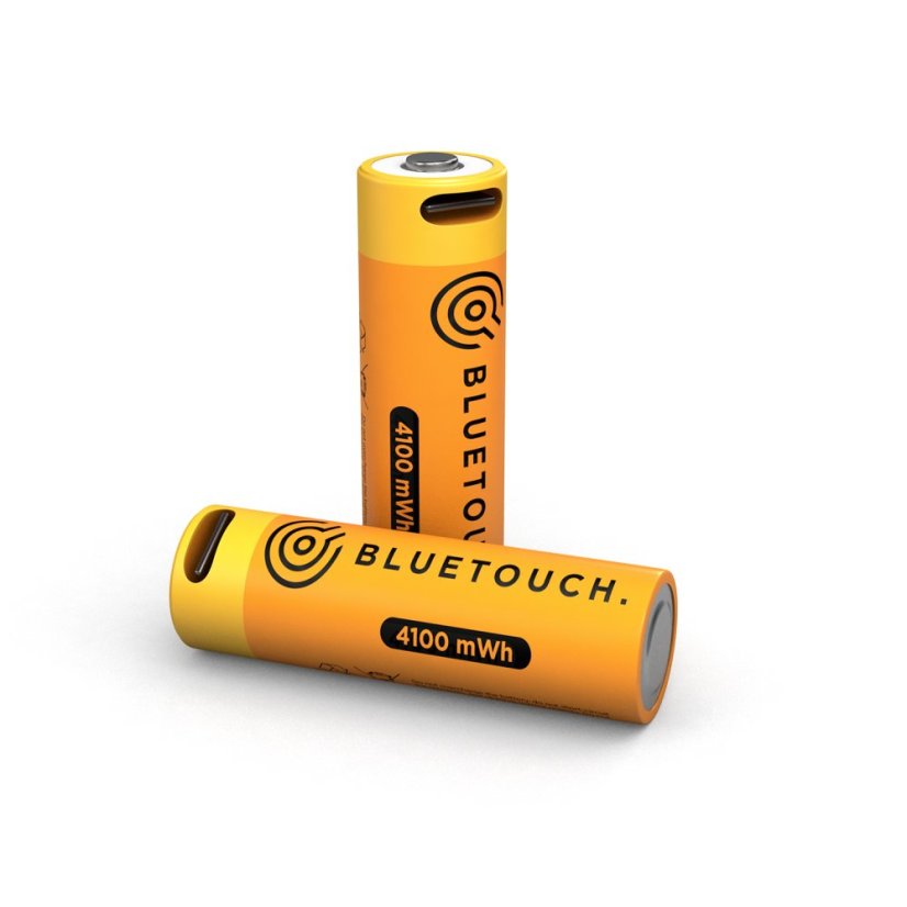 BLUETOUCH USB-C tölthető akkumulátor; AA típus, 4100 mWh, 2 db a csomagban