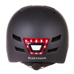 Bezpečnostná prilba s LED BLUETOUCH – čierna, matná