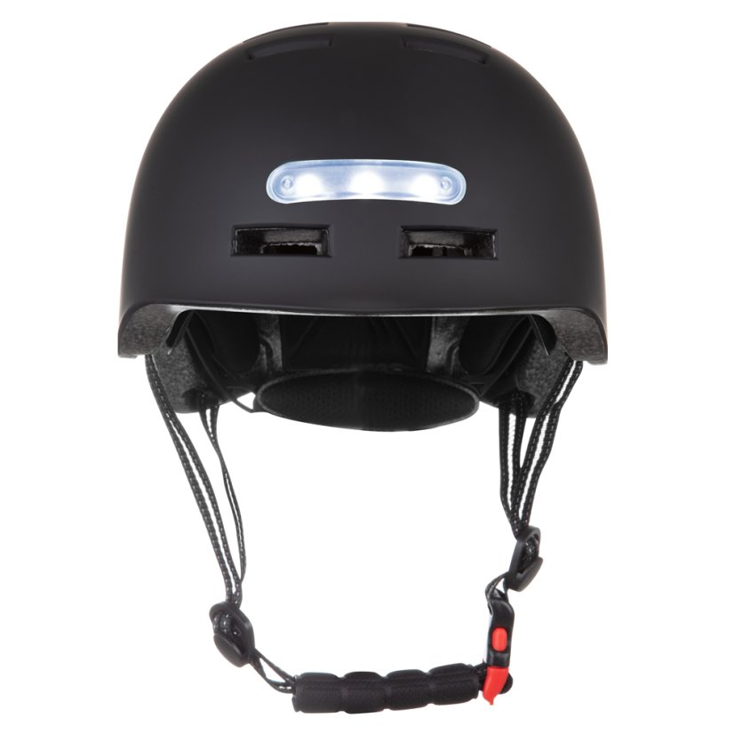 Bezpečnostná prilba s LED BLUETOUCH – čierna, matná