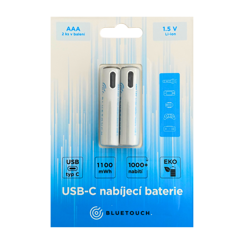 Nabíjecí baterie BLUETOUCH USB-C AAA