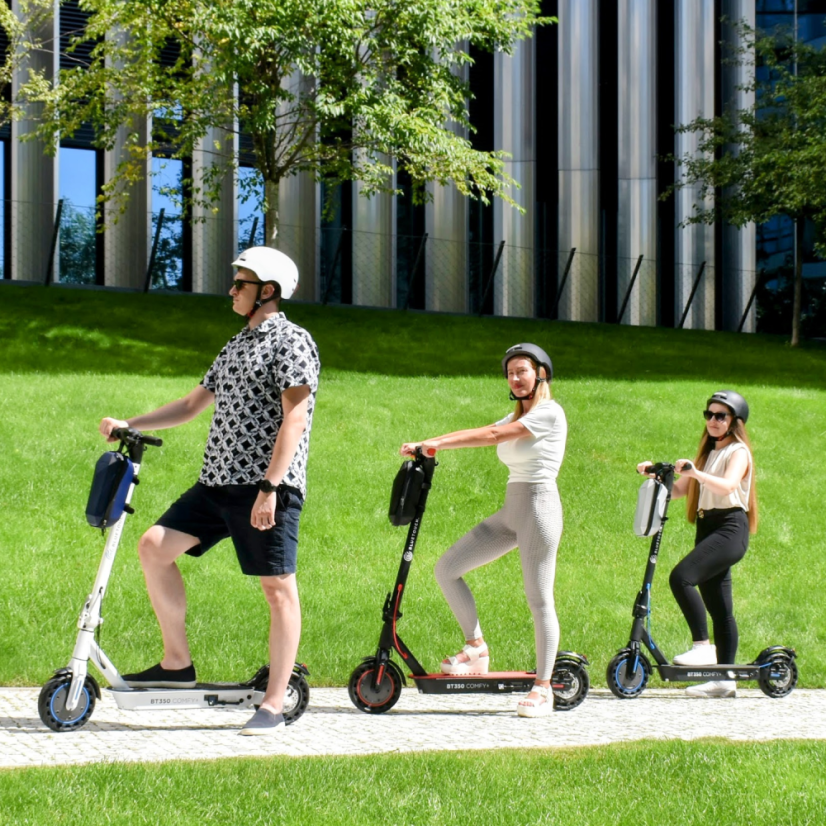 Electric Scooter BLUETOUCH BT350 COMFY+; white-blue
