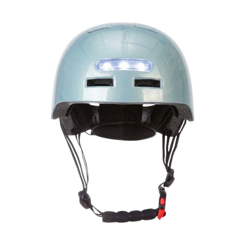 BLUETOUCH Safety Helmet with LED – Light Blue, Glossy - Size: L