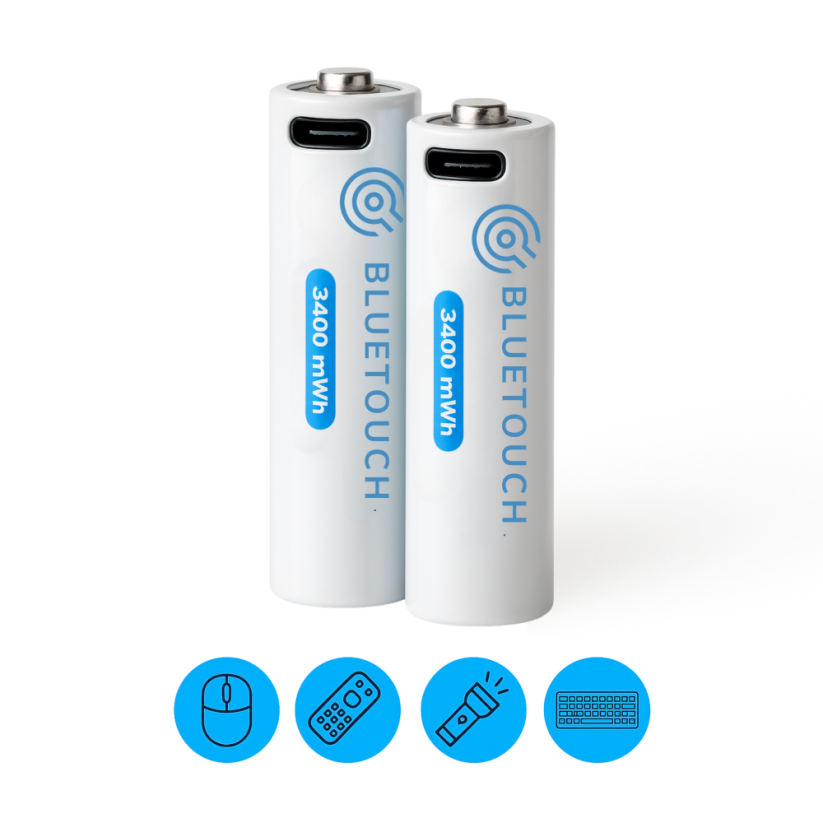 BLUETOUCH USB-C rechargeable AA battery