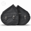 RUFFIAN Sedlová taška z voskovaného plátna - pravá, čierna