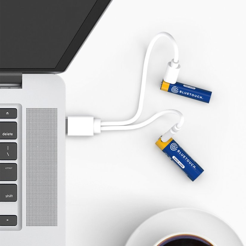 USB-C nabíjacie batérie BLUETOUCH - typ AA, 3400 mWh, 2 ks v balenie