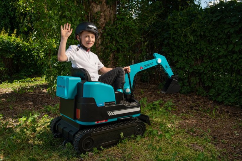 Detský elektrický bager BLUETOUCH - modrý