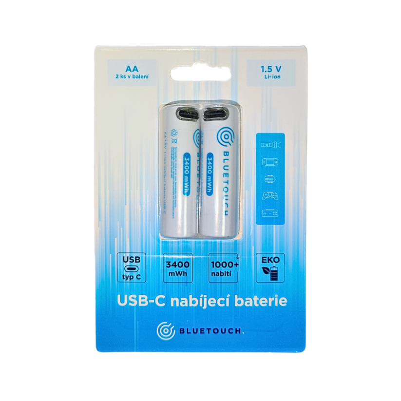 BLUETOUCH USB-C rechargeable AA battery