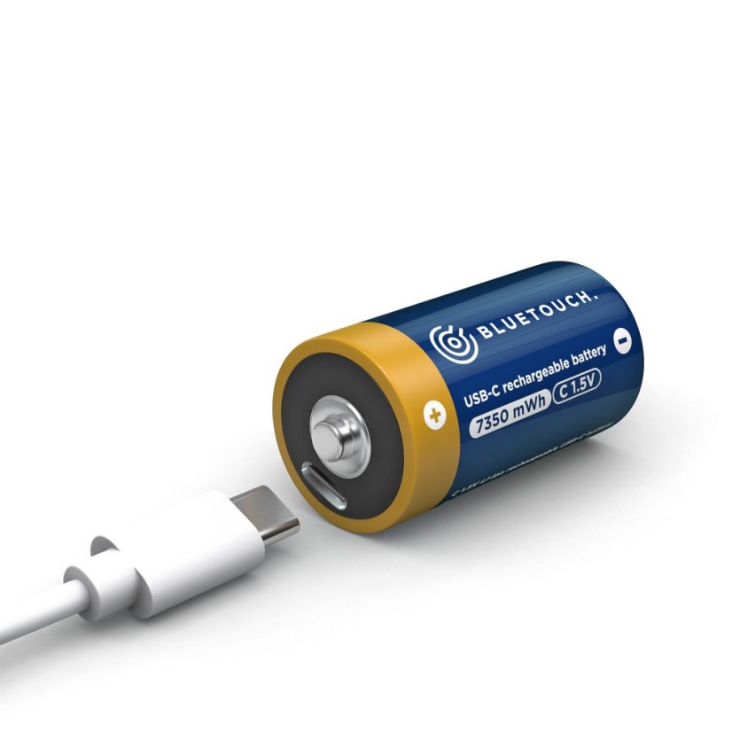 USB-C újratölthető elemek BLUETOUCH - C típus, 7350 mWh, 1 db a csomagban