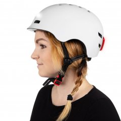 Bezpečnostní helma BLUETOUCH bílá s LED - M
