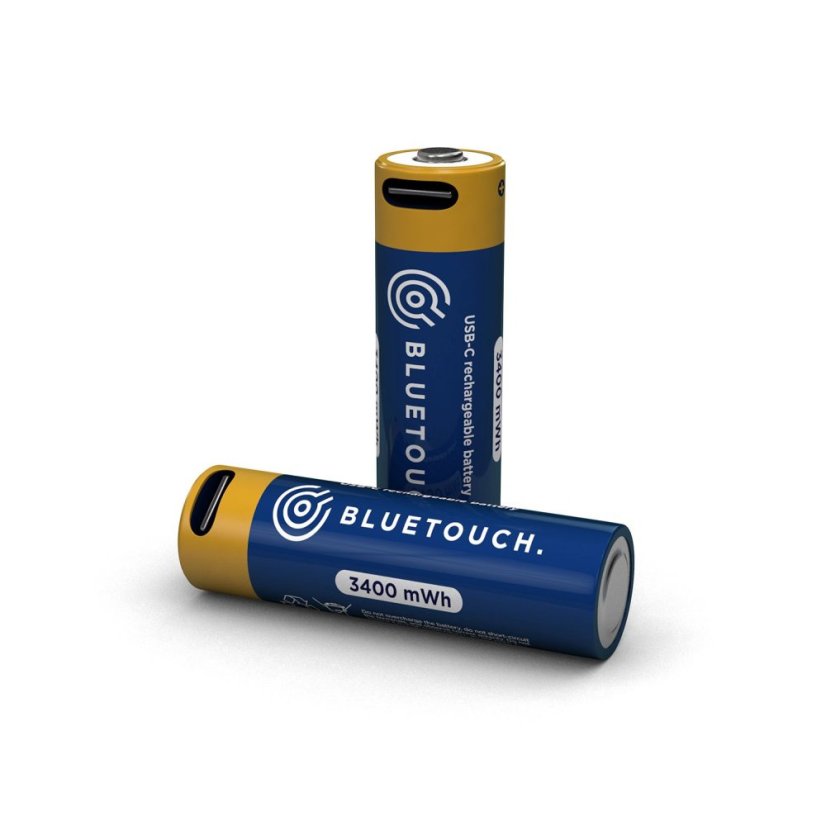 USB-C nabíjacie batérie BLUETOUCH - typ AA, 3400 mWh, 2 ks v balenie